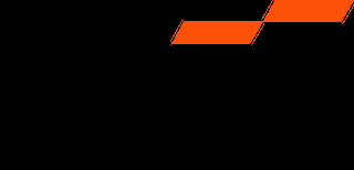 Abstract geometric design with orange parallelogram shapes and dotted lines on black background